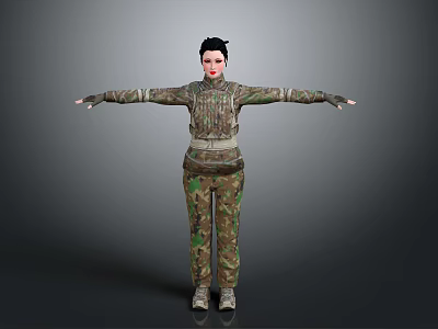 Modern Soldier Woman Warrior Woman Samurai Lady Soldier Woman Guard Woman Assassin Woman Killer 3d model