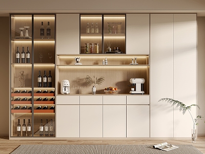 Modern Wine Cabinet 3d model