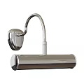 Modern Chrome Wall Sconce With Curved Arm And Cylindrical Body Design