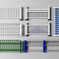 Various Outdoor Fence Types With White Green Blue Colors and Different Designs