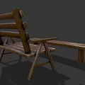 Natural Wooden Table and Chair Set with Simple Design for Home Living Space