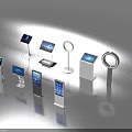 Public Facility Digital Information Kiosks With Various Stand Designs And Touch Screens