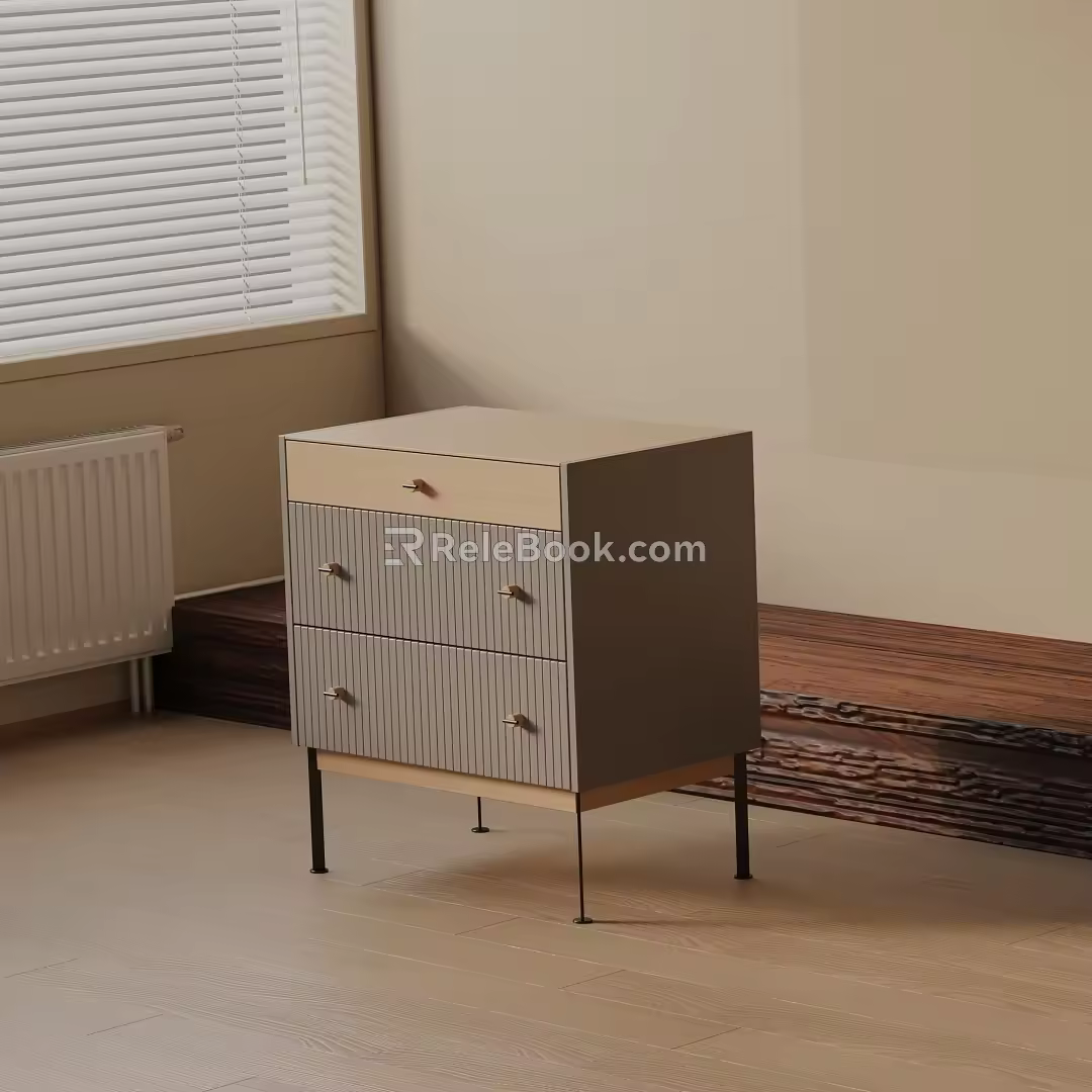 Modern bedside table 3d model