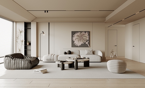 modern living room home living room 3d model