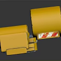 Yellow Industrial Equipment With Digital Display Control Buttons Cylindrical Component And Fortex Logo