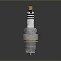 Automotive Spark Plug With Metal Shell Ceramic Insulator And Copper Electrode 3d model