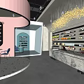 Qui Ji Cosmetics Shop Beauty Shop Display Cabinet Shelf Booth Container Store 3d model