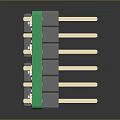 Computer Circuit Board With Green Substrate Multiple Gray Components And White Connectors