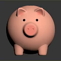 Cute Pink Piggy Bank as Decorative Home Accessory for Saving Money