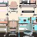 Modern Kids Desk And Chair Set With Storage Shelves Drawers And Multiple Colors