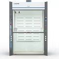 Laboratory Fume Hood With Transparent Door Internal Shelves And Control Panel