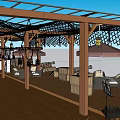 Wooden Boat Themed Storefront Display At Blue Ways With Nautical Decorations