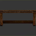 Wooden Bench Furniture With Slatted Seat Simple Design And Sturdy Structure For Home Living Space