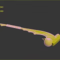 3D Rendered War Hammer With Sleek White Metal Head Brown Textured Handle And Blue Sphere