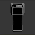 Futuristic Sci Fi Weapon With Silver White Black Body And Red Green Indicator Lights