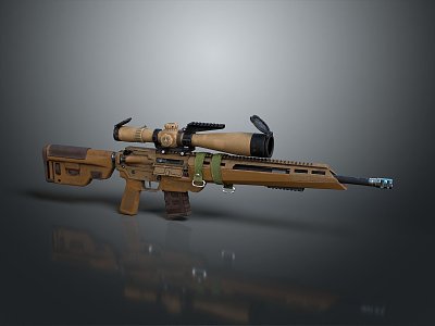 Modern sniper rifle sniper rifle sight 3d model