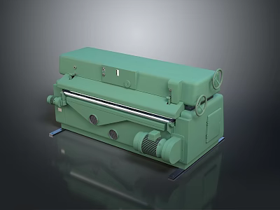 Green Heavy Duty Industrial Machine With Roller Mechanism Control Panel And Stable Base 3d model