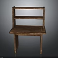 Children Wooden Study Desk With Upper Shelf For Kids Learning And Reading Space