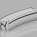Modern Curved Office Desk With Smooth White Surface Black Accents And Storage Cabinets