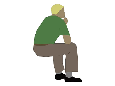 Modern game character cartoon man 3d model Modern game character cartoon man 3d model