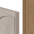 Neutral Tone Decorative Panels With Linen Texture Geometric Curved Rectangular Shapes Modern Wall Decor