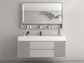 modern sink bathroom cabinet 3d model