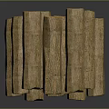 Stacked Pile Of Natural Wood Logs With Bark And Orange Cross Sections