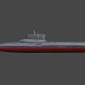 Luxury Yacht Featuring Gray Hull Red Bottom And Upper Deck Structure Design 3d model