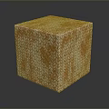 Reddish Brown Silver Textured Rusted Metallic Cube With Diamond Pattern On Dark Surface 3d model