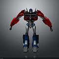 Mechanical Robot Character With Red Arms Blue Legs Silver Torso And Head Design