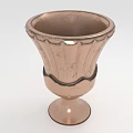 Vintage Copper Scalloped Plant Container With Sturdy Base For Indoor Greenery