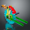 Colorful Industrial Equipment With Gear Mechanism Acrylic Parts And Mechanical Structure