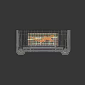 Ornate Stone Fireplace With Classic Carvings And Burning Flames Inside