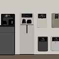 Modern Kitchen Appliances Featuring Floor Standing Tabletop And Wall Mounted Water Dispensers