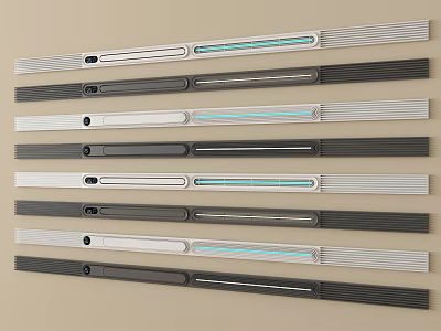 Modern Bathroom Accessories Sleek Towel Bars in White Gray Black Color Options 3d model