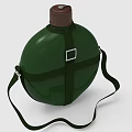 Green Daily Use Electric Insulated Flask With Brown Lid Black Strap And Metal Buckle