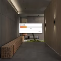 Modern aisle Zen end view aisle 3d model