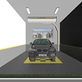 Spacious Bright Modern Indoor Car Parking Lot With Complete Car Cleaning And Maintenance Facilities