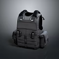 Gray Tactical Vest with Multiple Pockets and Adjustable Straps for Daily Functional Use 3d model
