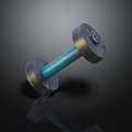 Heavy Duty Metal Dumbbell Sports Equipment For Fitness Training With Blue Bar