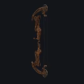 Composite Bow and Arrow Retro Bow Old Bow Medieval Bow Mechanical Bow Low Face Low Number Low Model Simple Model Game Movie Level Realism 3d model