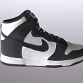 High Top Black and White Shoes With Nike Logo Classic Casual Design