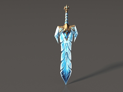 Frost Big Sword Big Sword King of Ice Big Sword Long Sword Magic Big Sword Low Face Number Sword Game Big Sword Super Realistic High Precision Video Level model