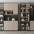 Modern bookcase 3d model