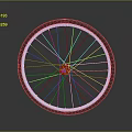 Bicycle Tire Design With Spokes And Hub Featuring Reflection On Black Background
