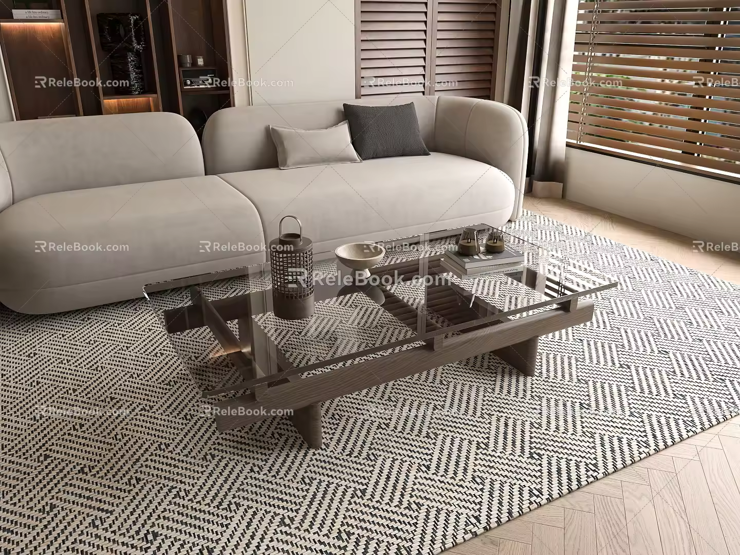 Middle Ancient Style Coffee Table 3d model