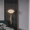 Elegant Modern Bedroom Interior With Paneled Walls Dark Green Headboard And Pendant Lights