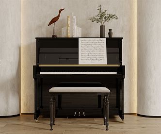 Modern Piano 3d model