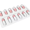 Practical Red and White Capsules in Silver Blister Pack for Daily Necessities
