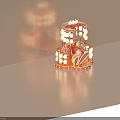 Traditional Red Multi Layered Decorative Lantern With Festive Lights And Tassels
